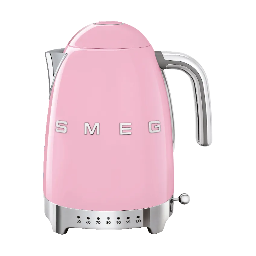 Smeg Smeg 50's Style elkedel med variabel temperatur 1,7 L Lyserød
