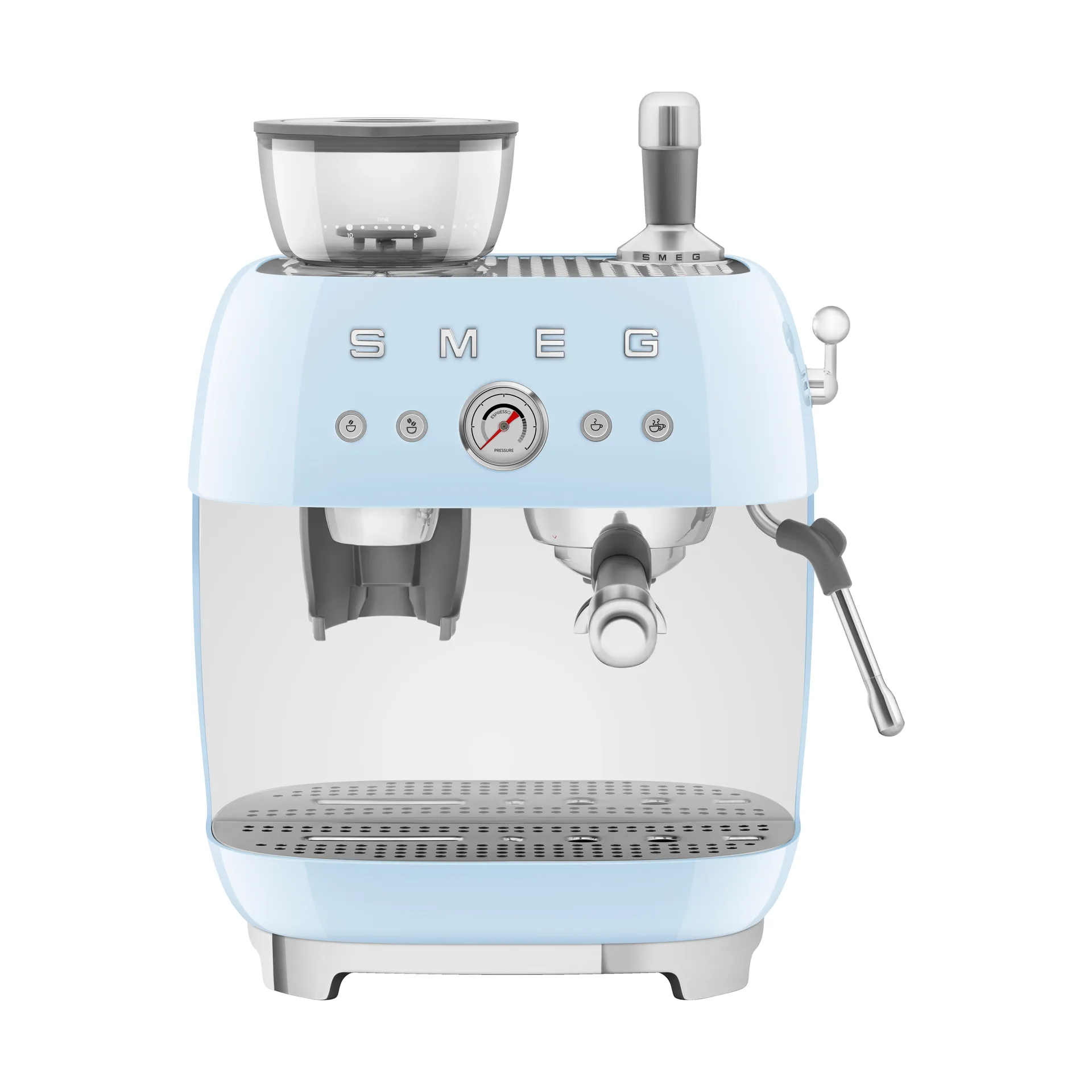 Smeg Smeg 50's Style espressomaskin med kaffekvarn Pastell bl&aring;