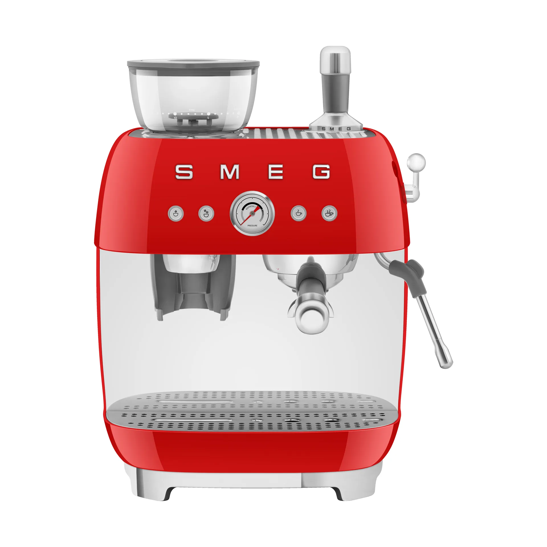 Smeg Smeg 50's Style espressomaskin med kaffekvarn R&ouml;d