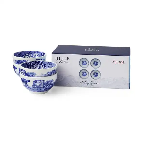 Blue Italian dippskål Ø10 cm 4-pack, Blå
