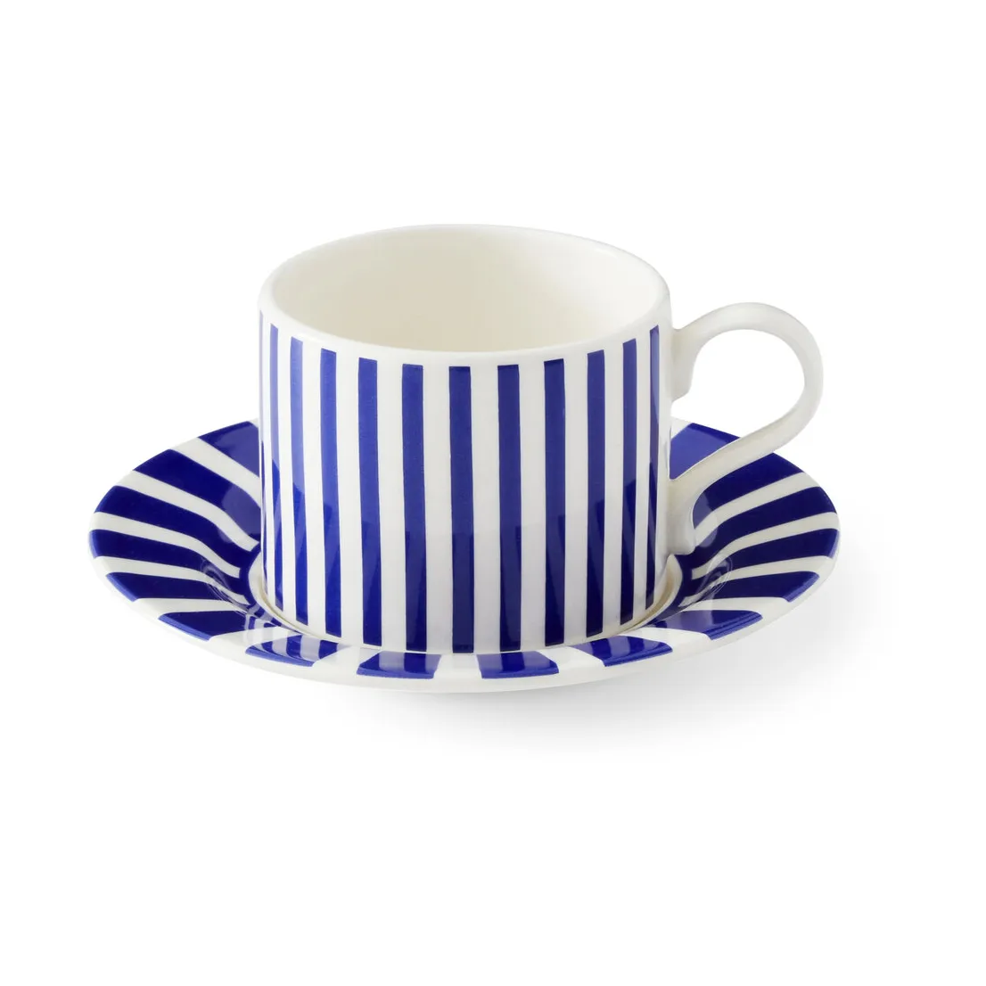 Spode Steccato temug 29 cl og underkop Ø15,5 cm Blå-hvid billede