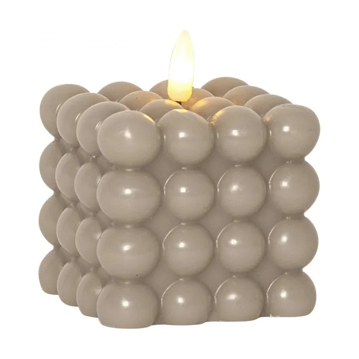 Star Trading Bougie Dot LED Flame Ø7,5x9,5 cm Beige