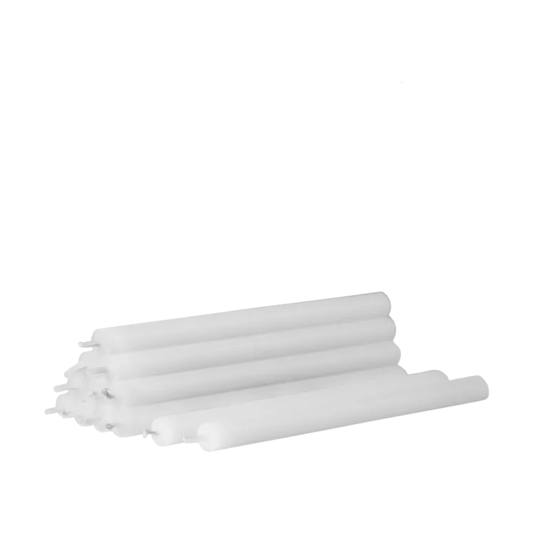 STOFF Nagel Bougies Nagel ensemble de 12 blanc