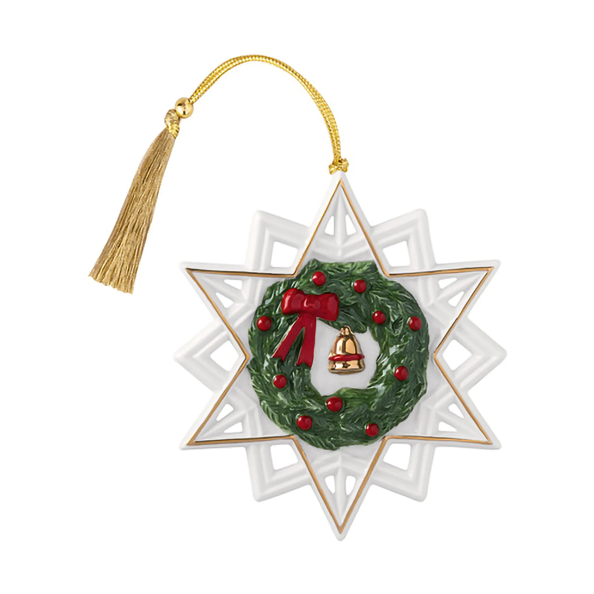 Villeroy & Boch Décoration étoile Christmas Classics Blanc-vert