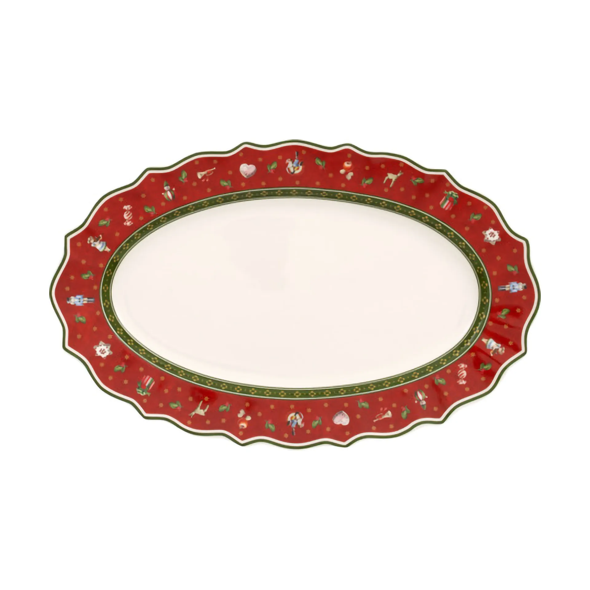 Villeroy & Boch Toy's Delight serveringsfad M 23,5x38 cm Hvid-rød billede