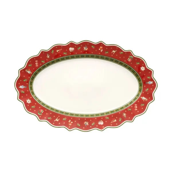 Toy´s Delight serveringsfat oval 31x50 cm, Vit