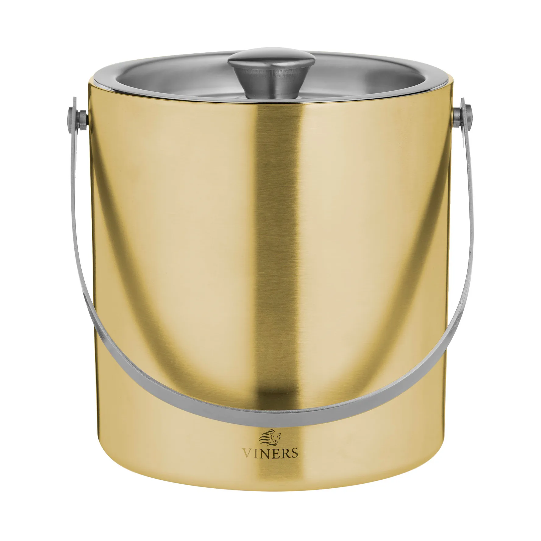 Isspand med låg GOLD Viners® - 1,5 liter 16x16x16cm - Rustfrit stål - Guld