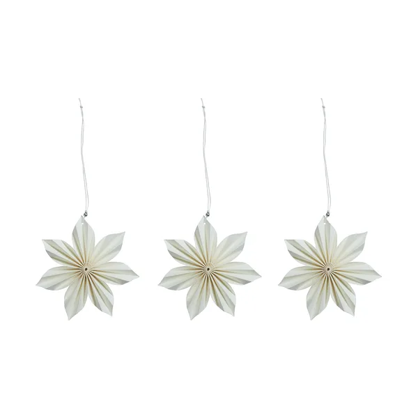 Aurora juldekoration 3-pack, White