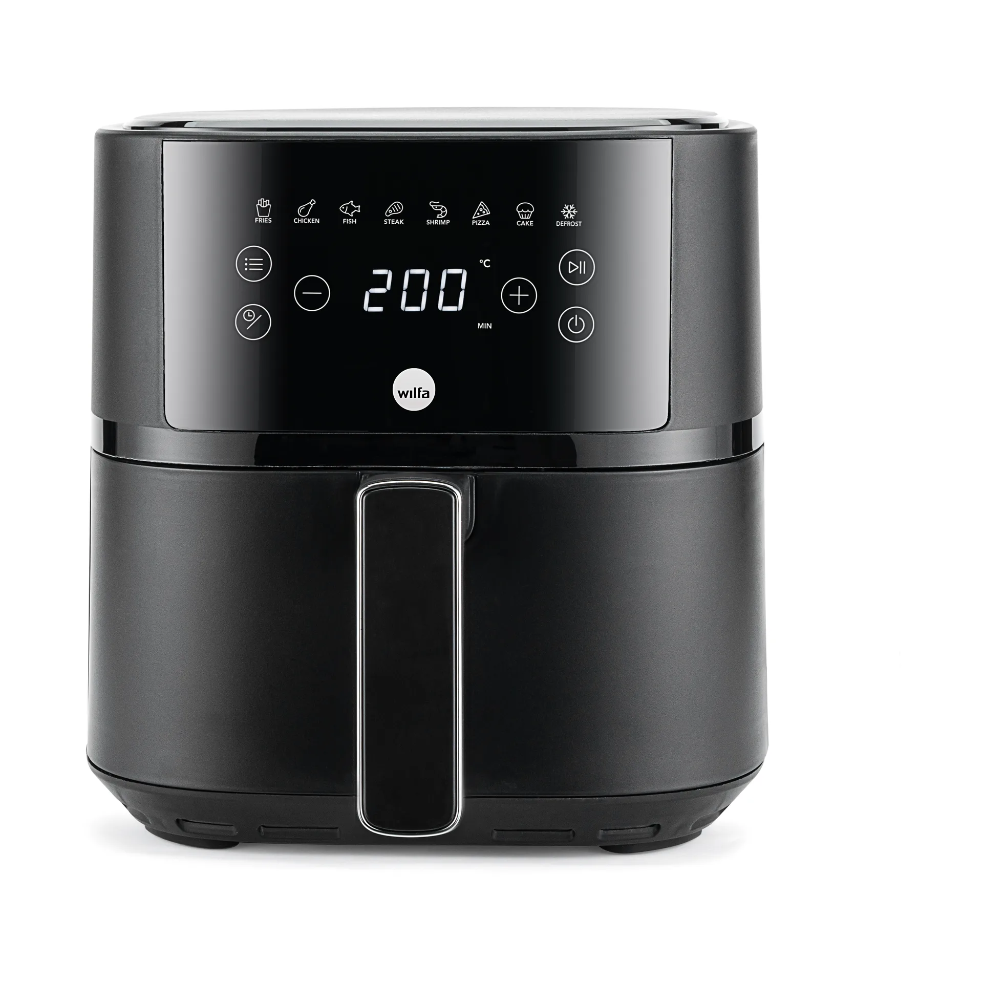 Wilfa AF-40B Airfryer - 4L, 1500W, 8 Programmer - Sort