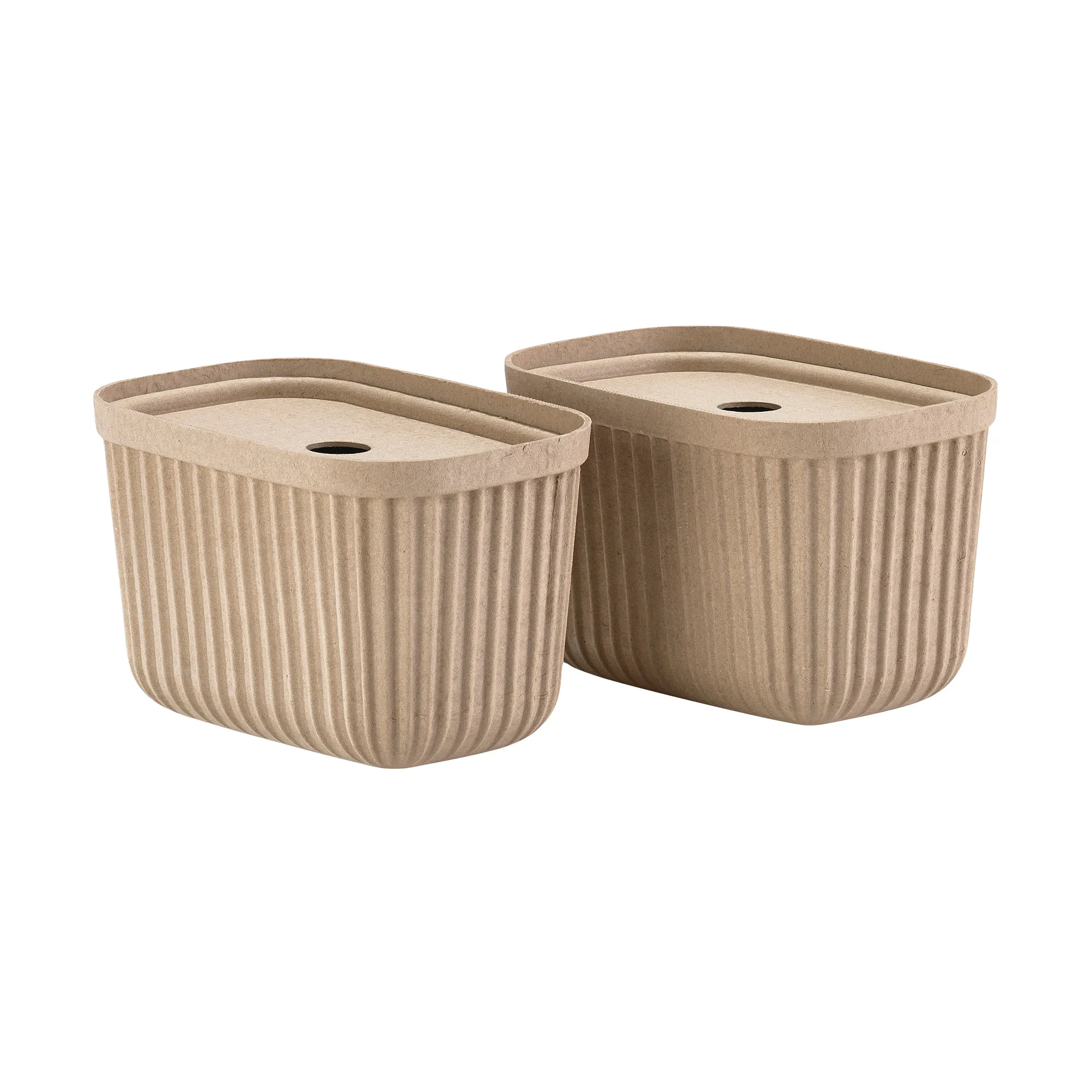 Zone Denmark Boîte de rangement Pulp cm, lot de 2 Natural Brown