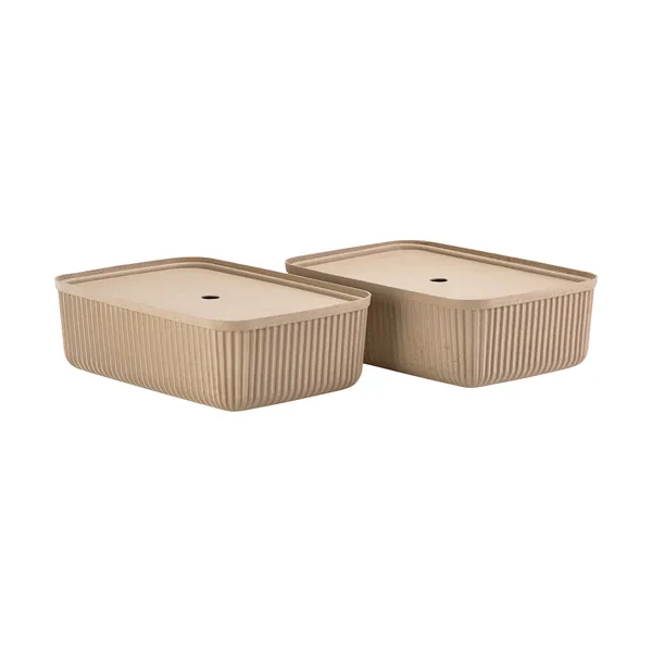 Pulp förvaringsbox 32x48 cm 2-pack, Natural